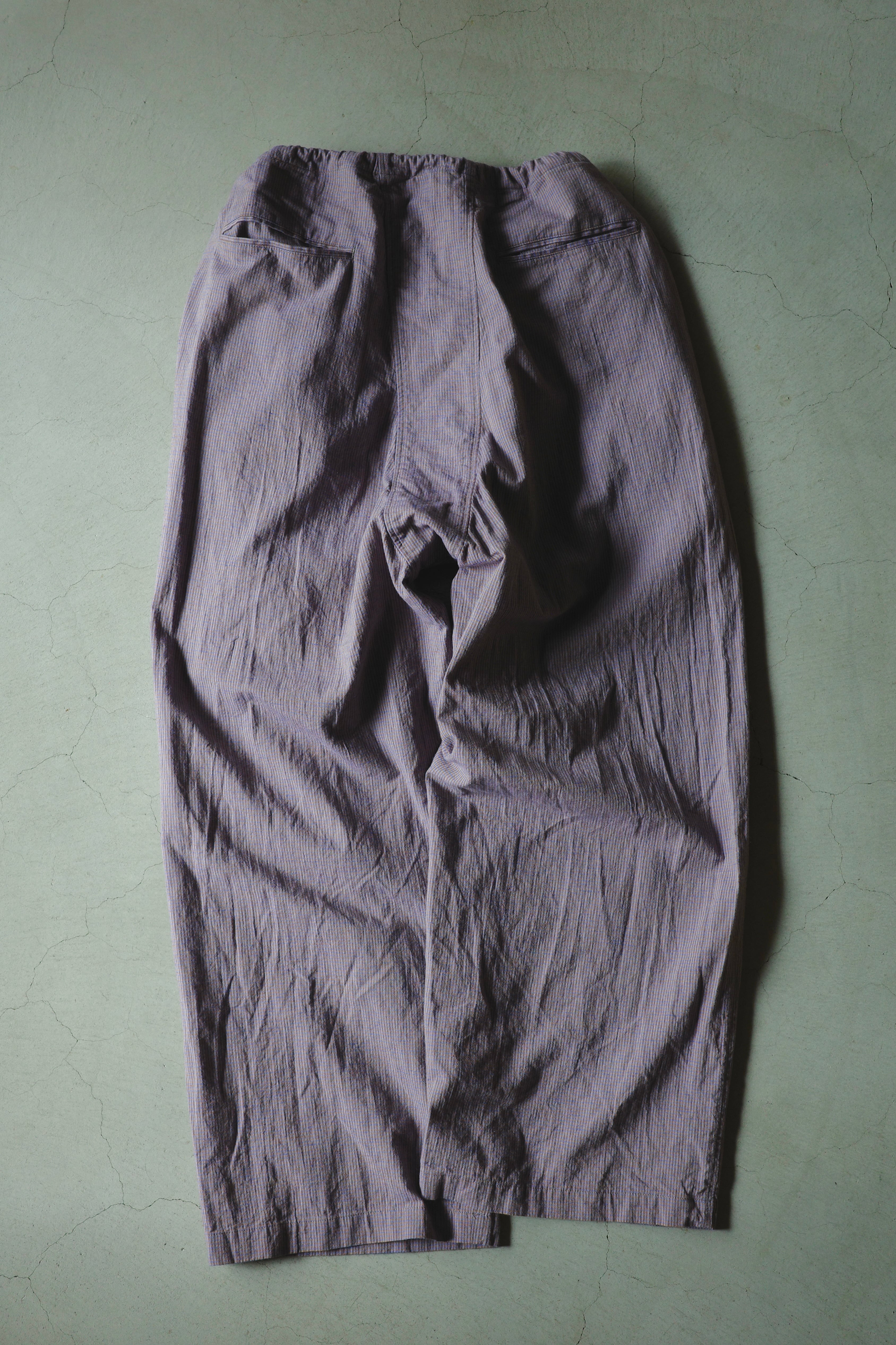 Marvine Pontiak shirt makers【Monpe Pants -Blue Brown Gingham