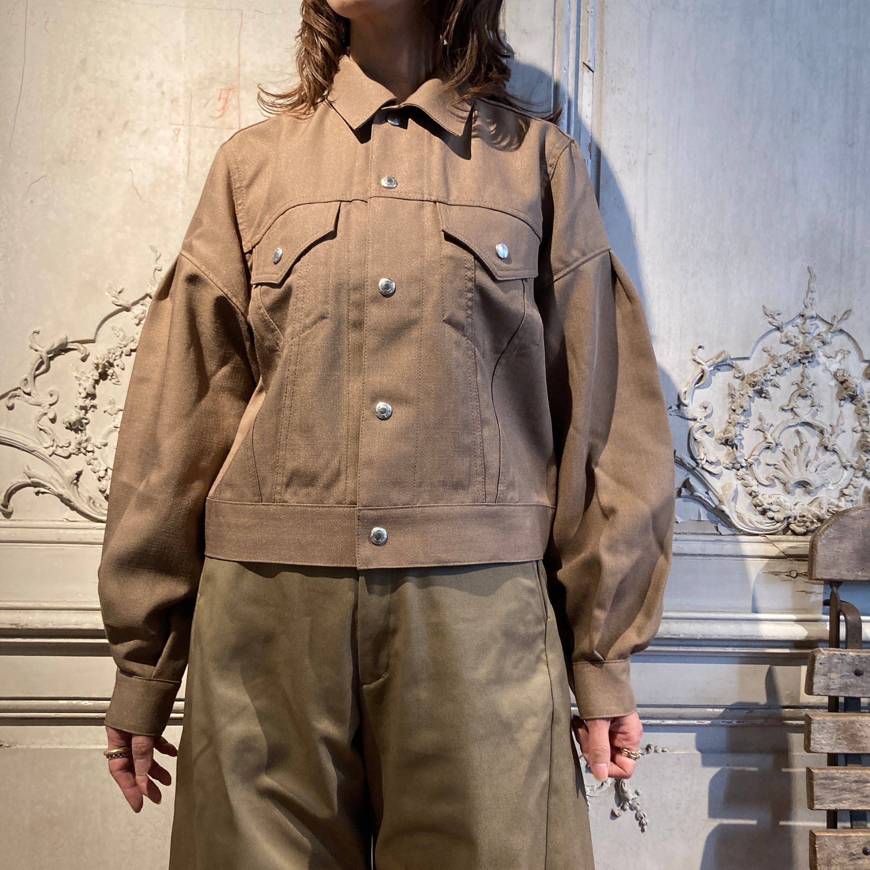 HYKE【ハイク】 OXFORD BALLOON SLEEVE JACKET TYPE3 / REGULAR FIT