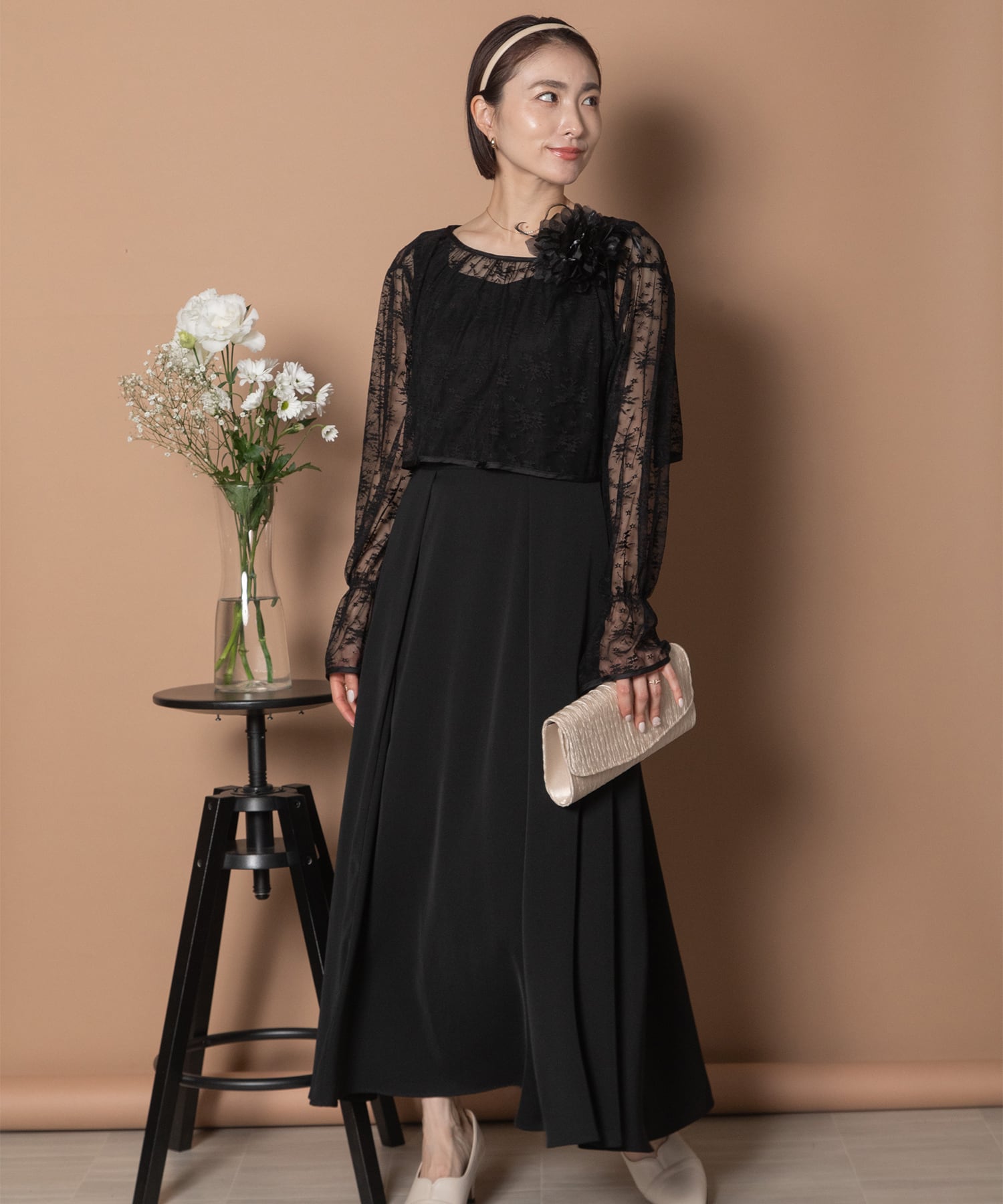 新品定価3万円 anni plusロングワンピース日本製 上品希少パティ結婚式 maison anni plus | granyamaki official shop