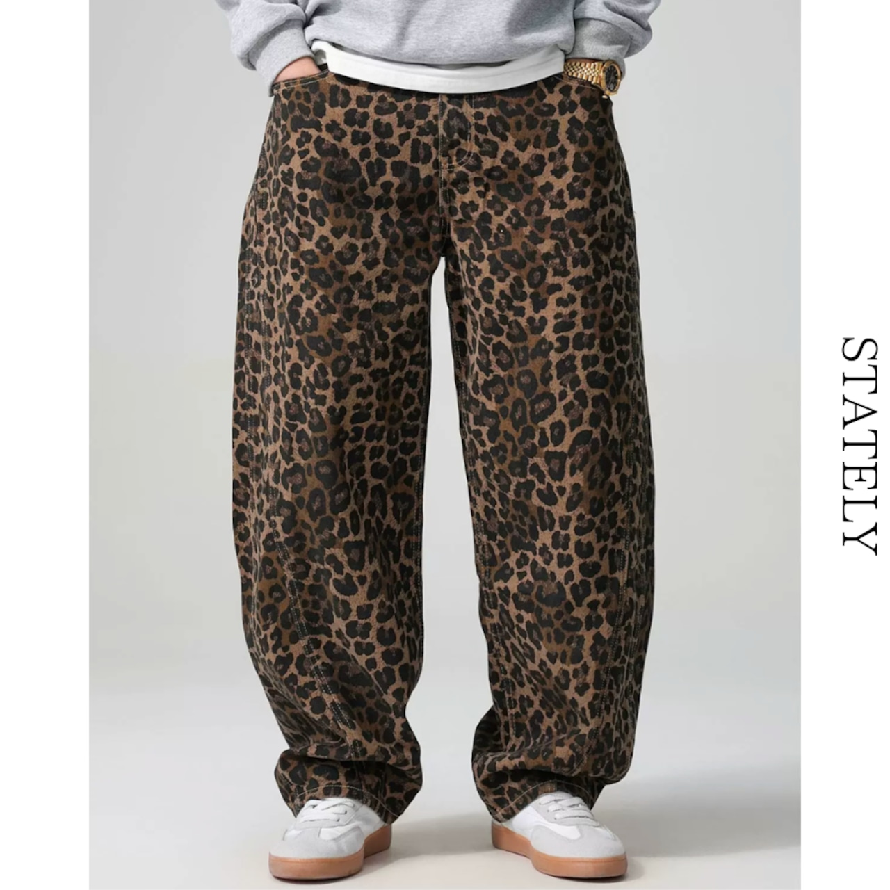 Leopard Wide デニムパンツ_B194・画像2