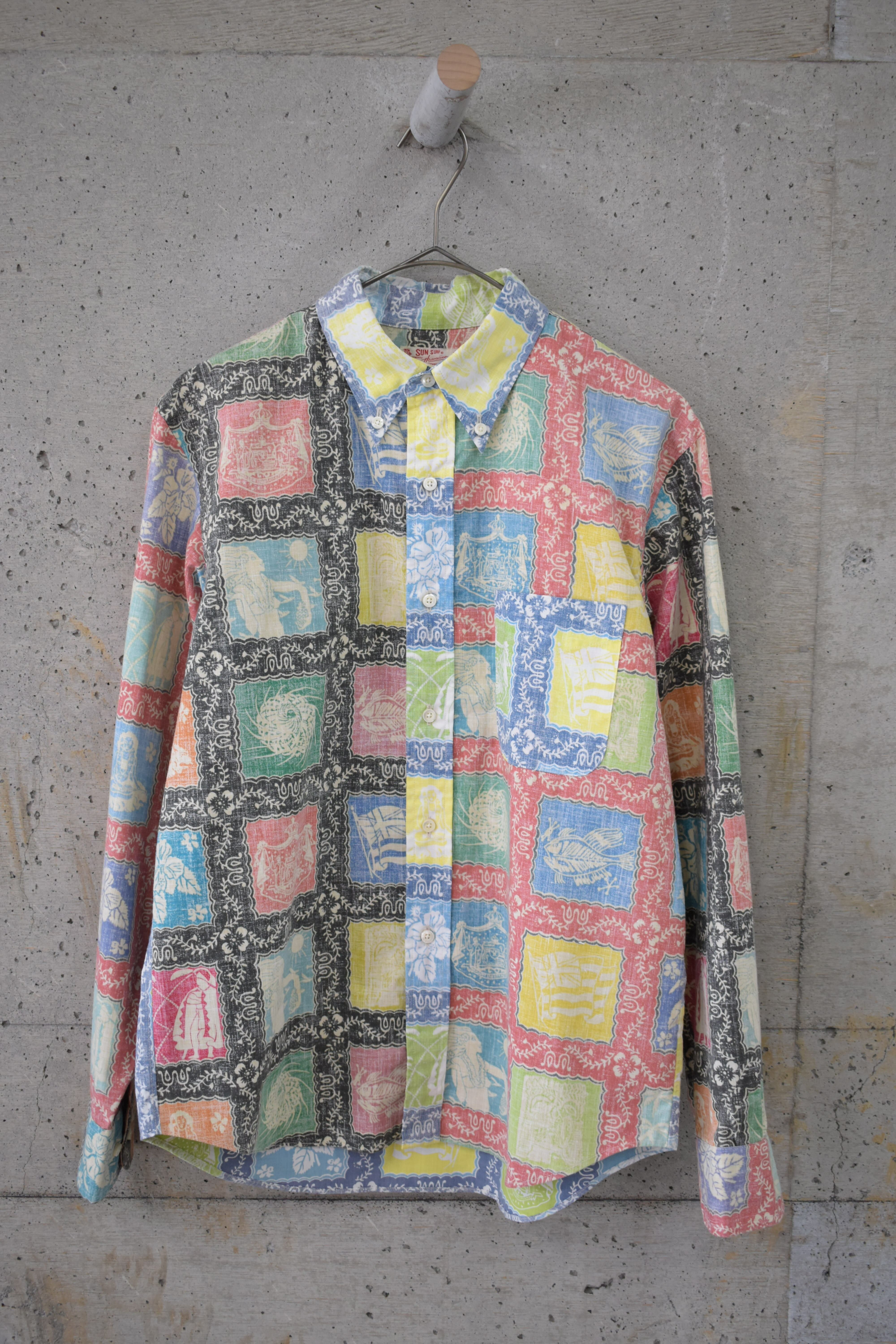 Colorful block-patterned shirt