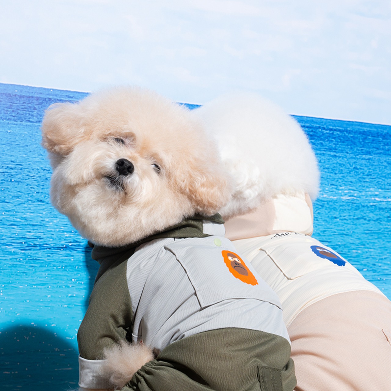 【puppygallery公式】Kiki mesh cooling jumpsuit　4XL-5XL