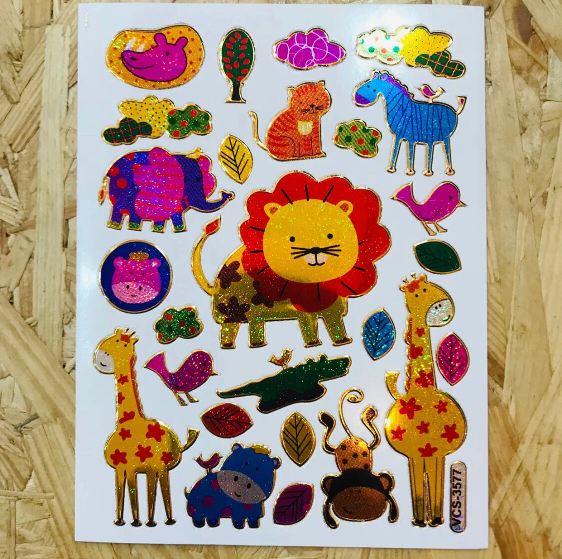 64 ファンシー動物園 レトロキラキラシール VCS-3577 VCS01