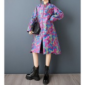 花柄 チャイナ風 コート  00385