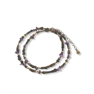 【vivify】ビビファイ Short Varied Beads Cord (Purple）ビーズコード