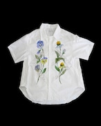 lace open collar shirt pansy echinacea