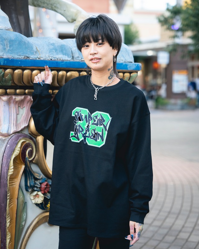 SG Logo Heavy L/S T-shirt （Black）