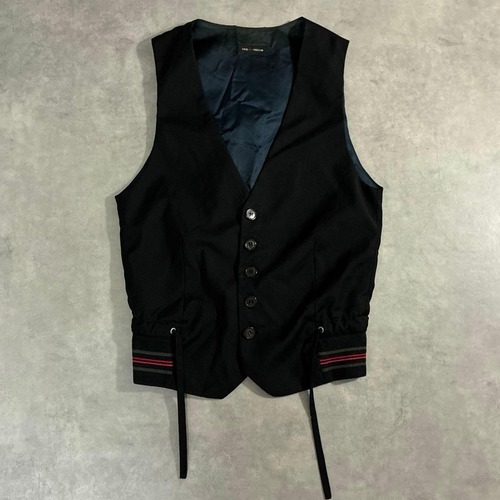 KRIS VAN ASSCHE 07SS リブ切替 テーラードベスト ブラック