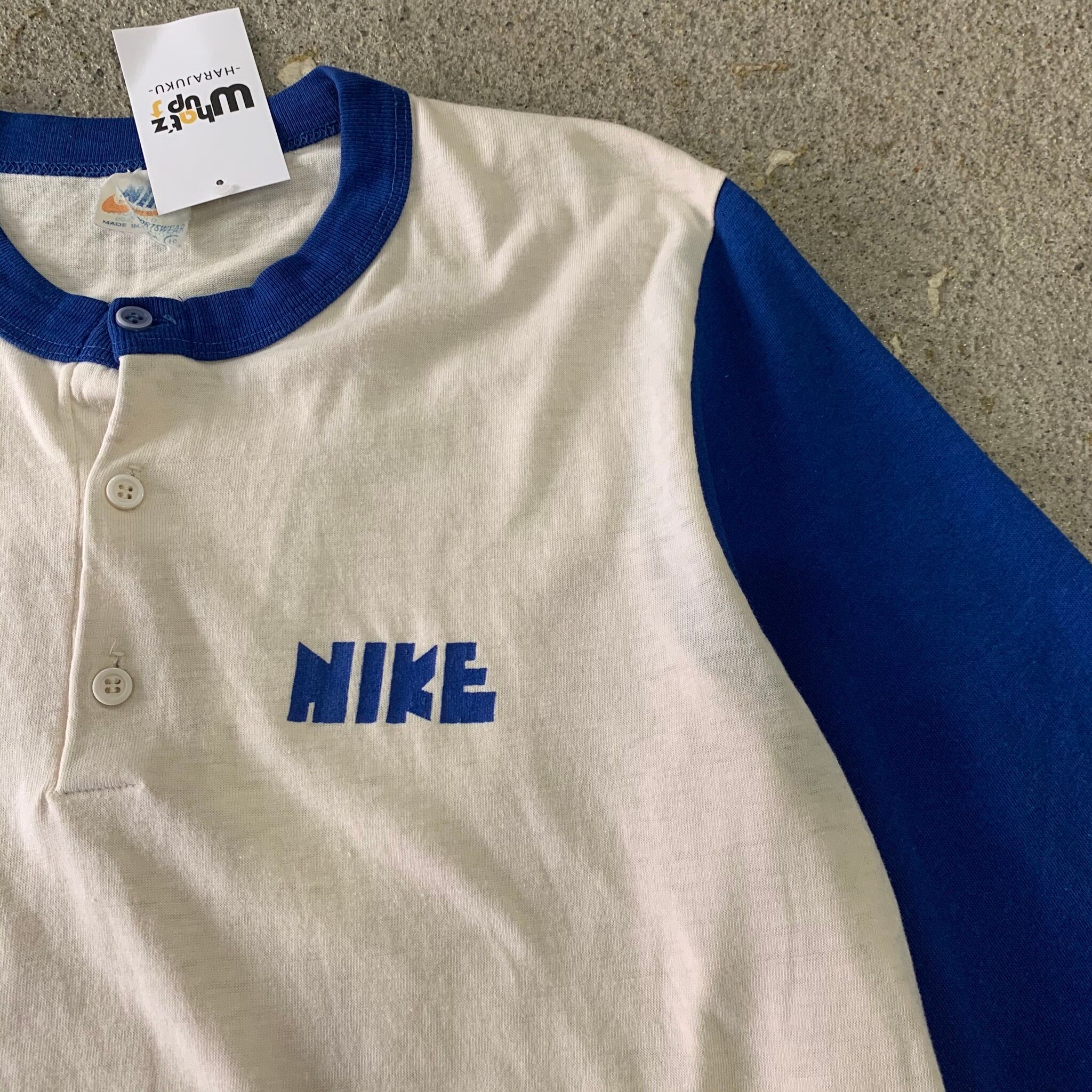 70s NIKE henry neck raglan sleeve T-shirt | What