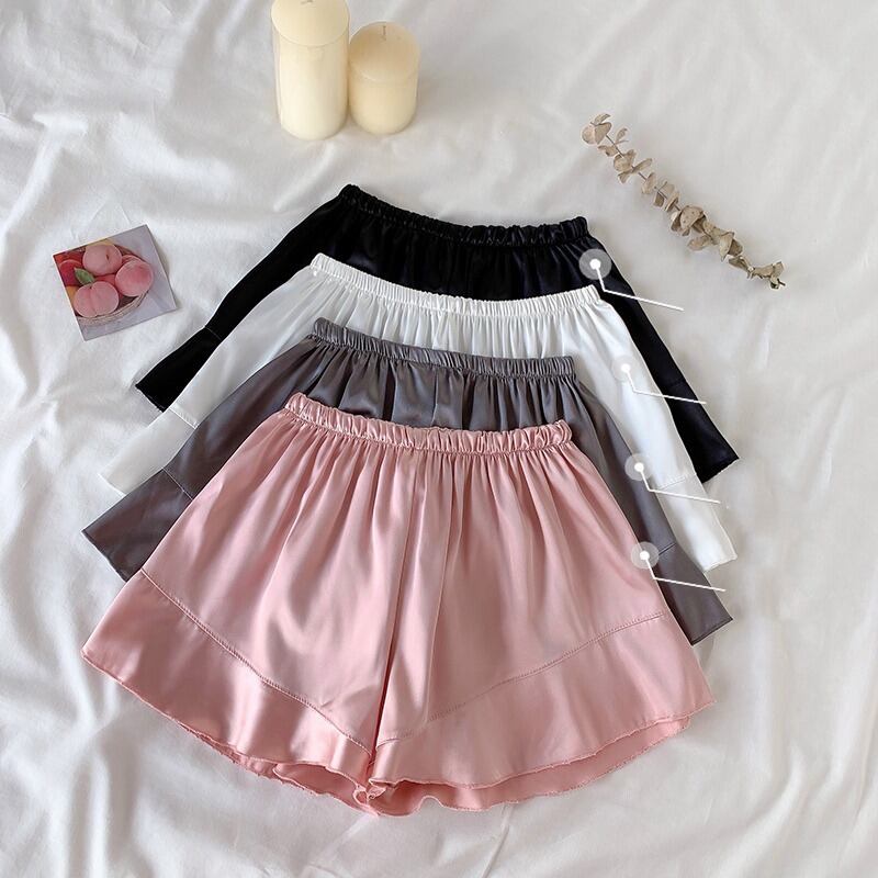 スプリングパンツ 薄手レギンス ハイウェストショーツ レディース 春物 ブルマー サテン YY-ファッション92313824800