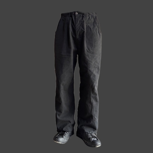 WIDE STRAIGHT PANTS – COTTON / BLACK