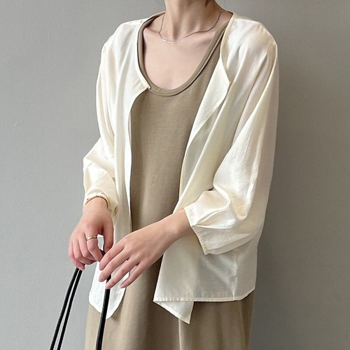 送料無料 レディース 長袖カットソー Uネック ボリューム袖 シンプル 韓国ファッション ホワイト ブラック ベージュ 日焼け対策 20代30代40代