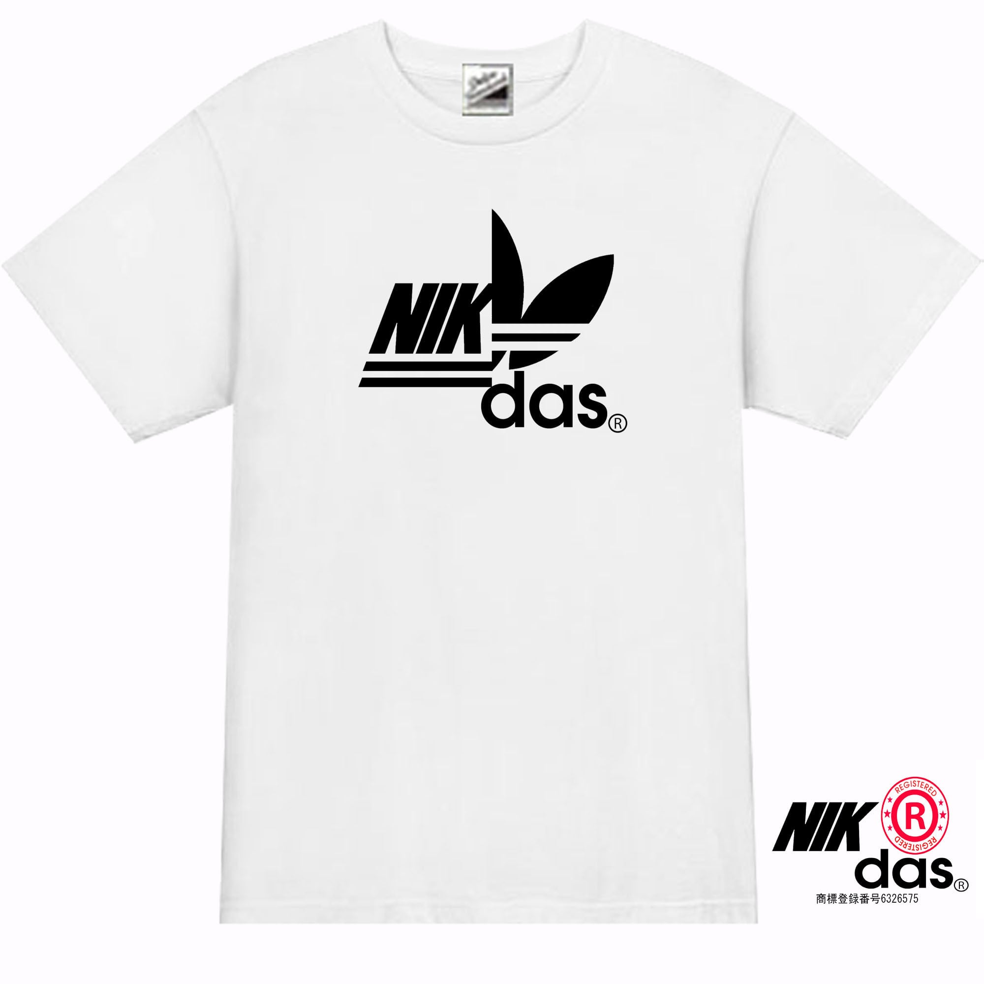 NIKdas/半袖S～L］ノーマルカラーナイダスTシャツ 面白い おもしろ