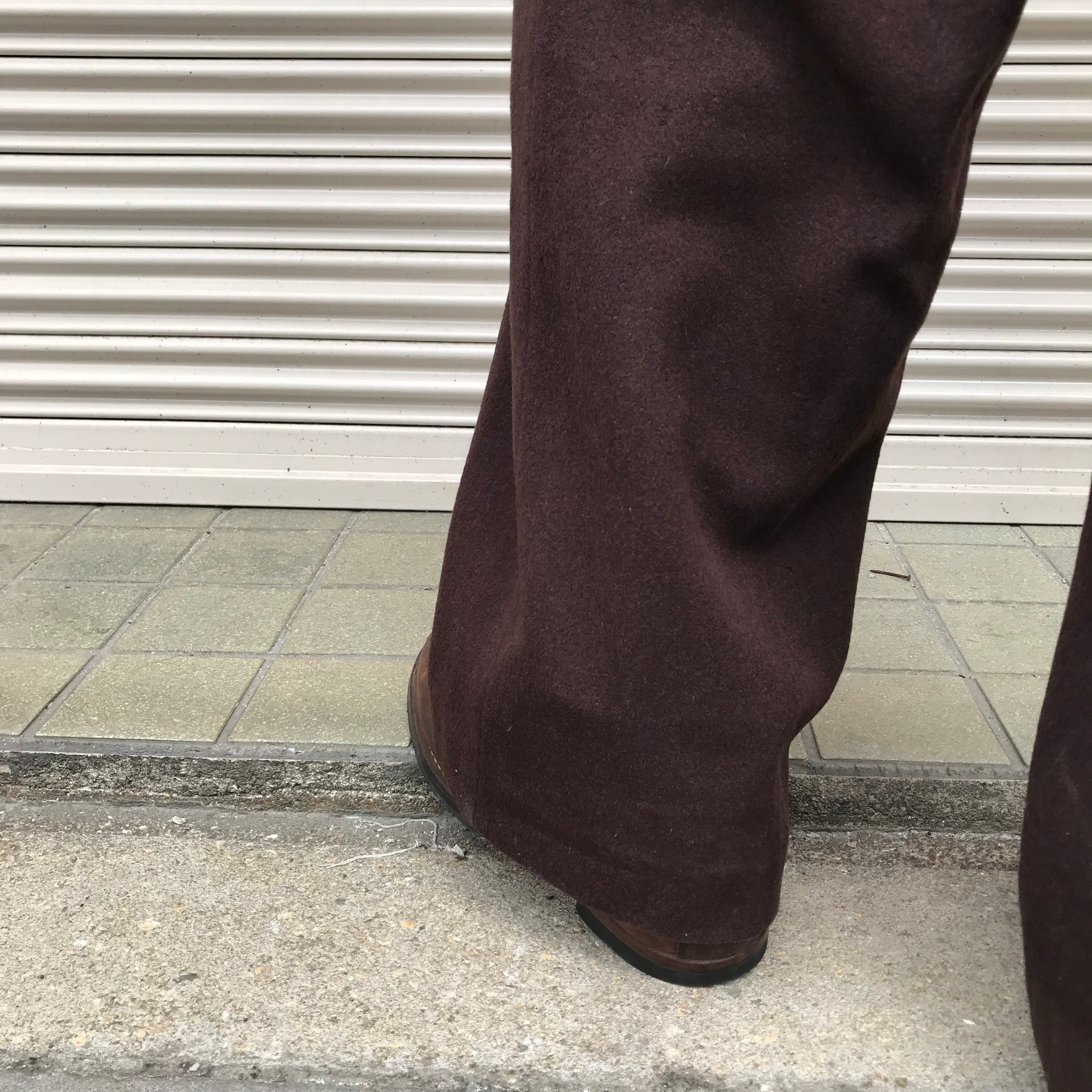 40s ビンテージフランスブラウンモールスキンパンツシンチバック 40s ビンテージフランスブラウンモールスキンパンツシンチバック