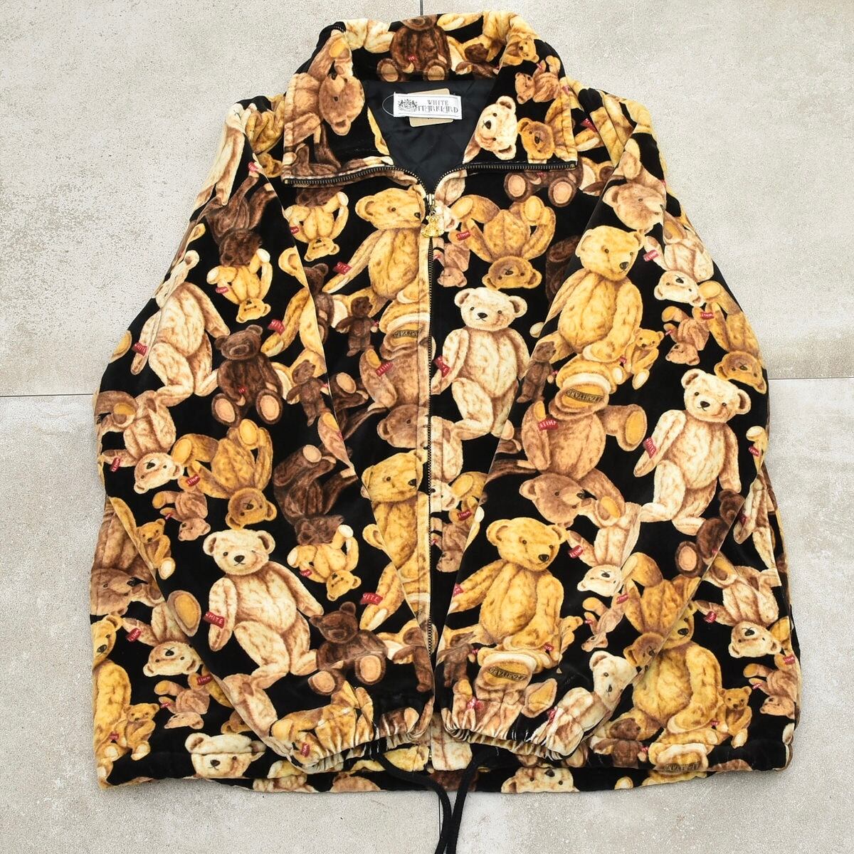 Fancy bear full pattern fleece jacket | 古着屋 grin days memory ...
