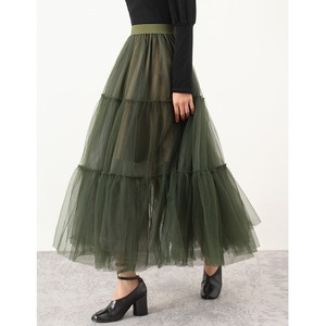 グリーンティアードメッシュスカート SU635