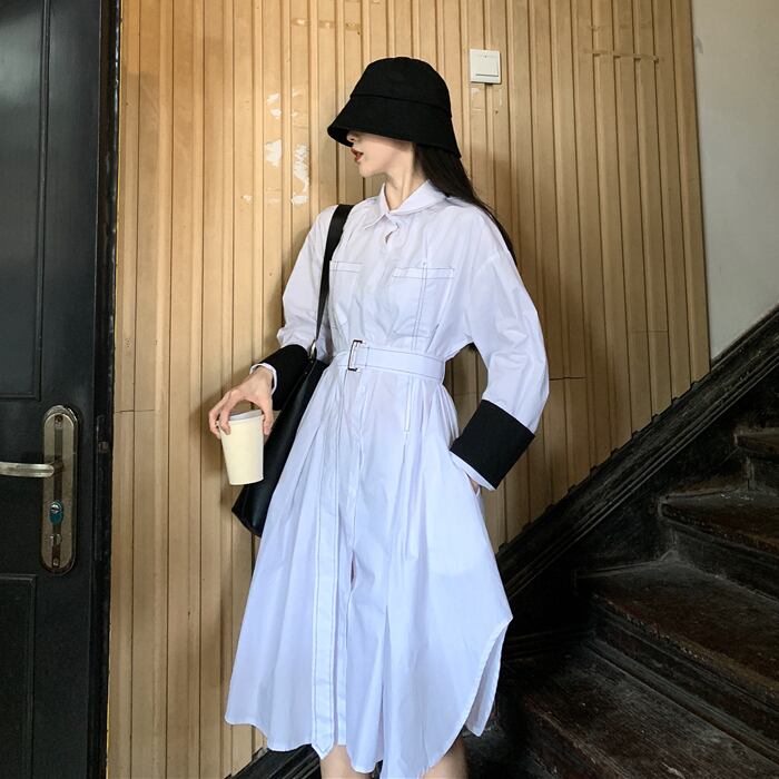 スプリングスタイルルーズ薄手シャツ スカート 春物 1号婦人67581539774