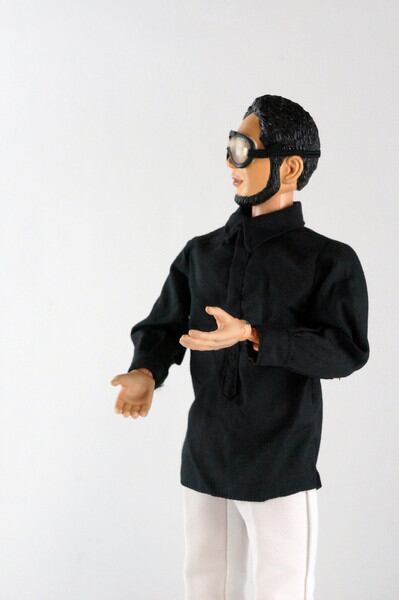 ドール服 1/6 男性用27 ドイツ軍戦車兵 長袖黒シャツ DA130 - 画像4