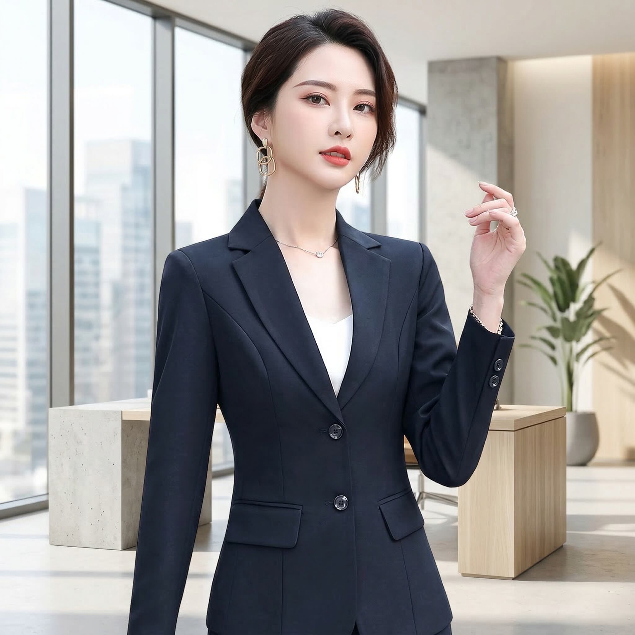 フォーマルレディーススーツ ジャケットandパンツセット(2color) A0529