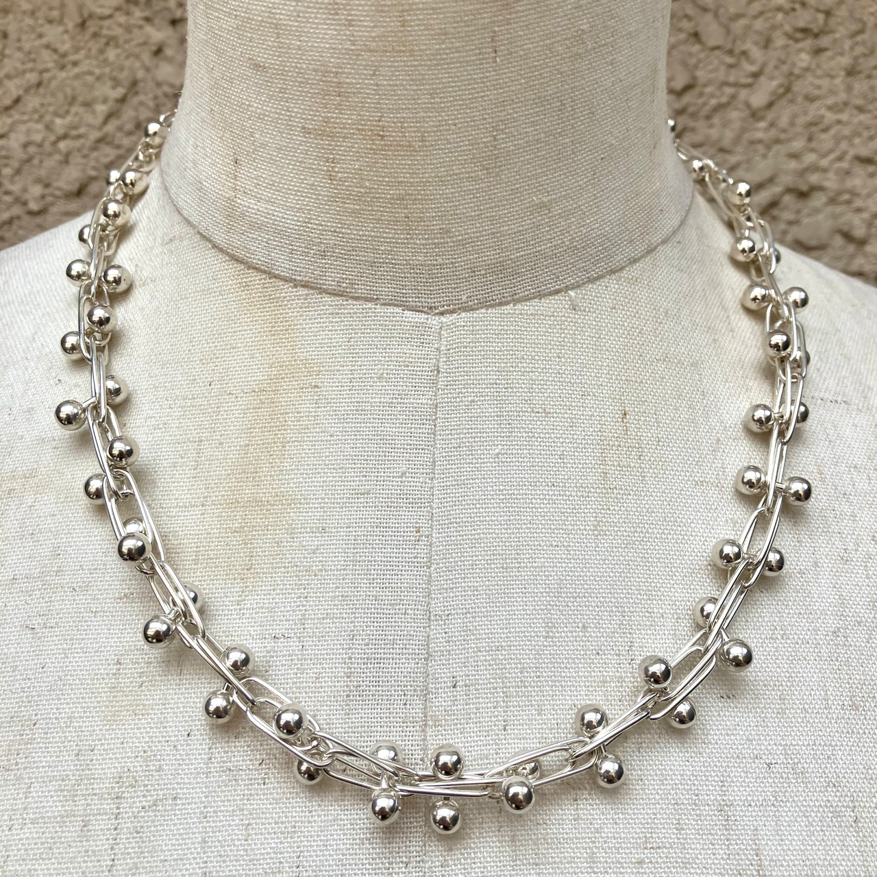 SILVER925 DNA DESIGN CHAIN MANTEL NECKLACE | maryland_accessories 