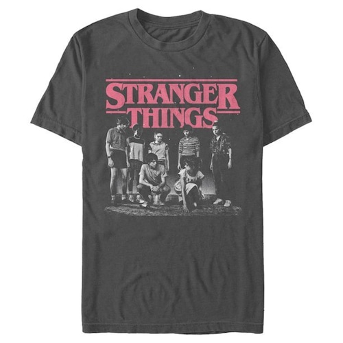 ストレンジャー・シングス Tシャツ Stranger Things Title Logo Faded Charcoal