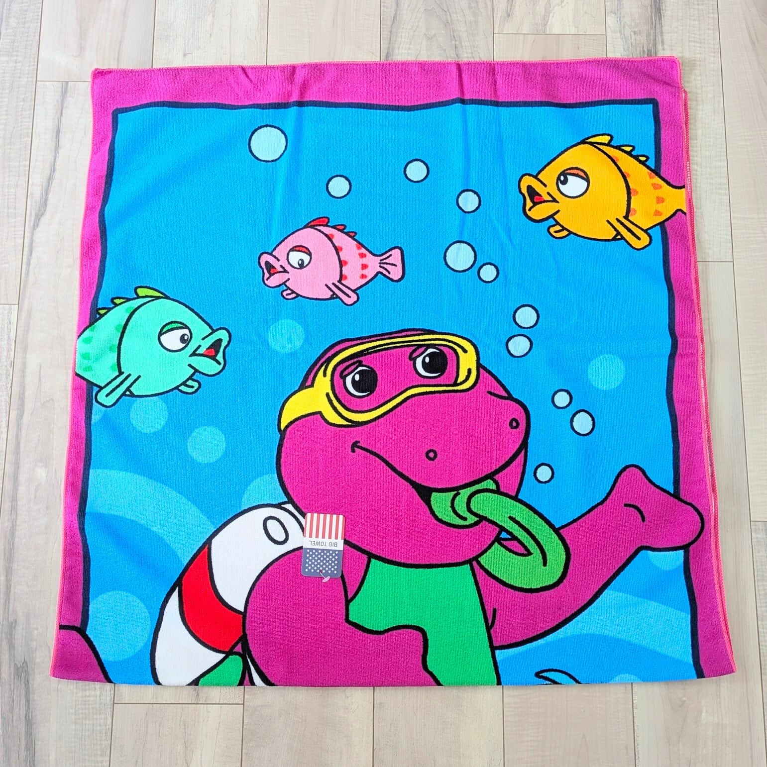 ♧【 Barney & Friends( バーニー&フレンズ ) 】 BIG TOWEL / ビーチタオル / バスタオル 〚アメリカン雑貨 アメトイ〛