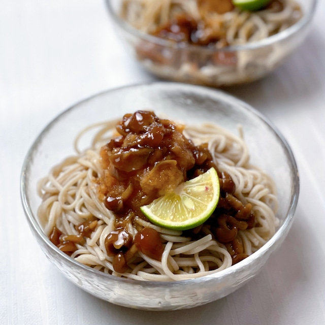 おろし蕎麦 手作りなめたけのせ