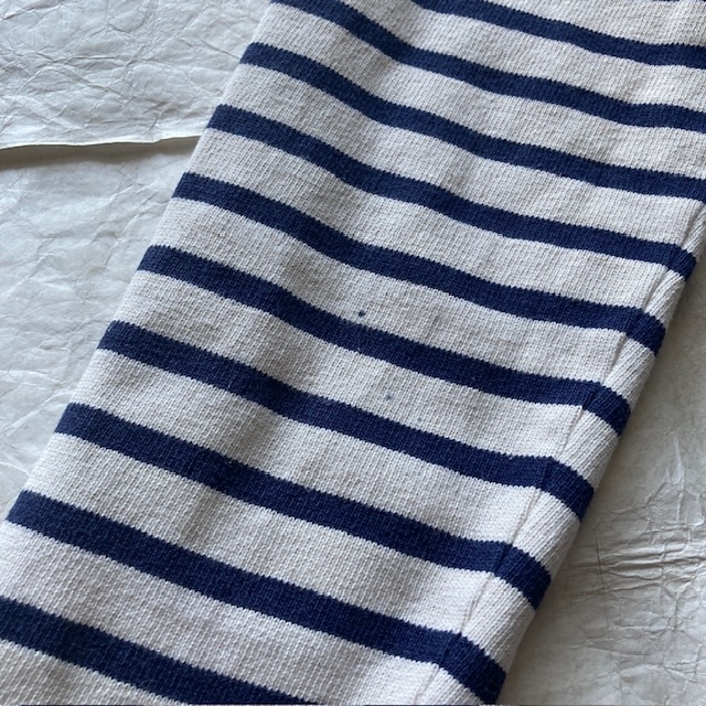 SAINT JAMES セントジェームス ウエッソン バスクシャツ ボートネック ボーダー フランス製 ネイビー×生成り 古着 T3.5 画像7