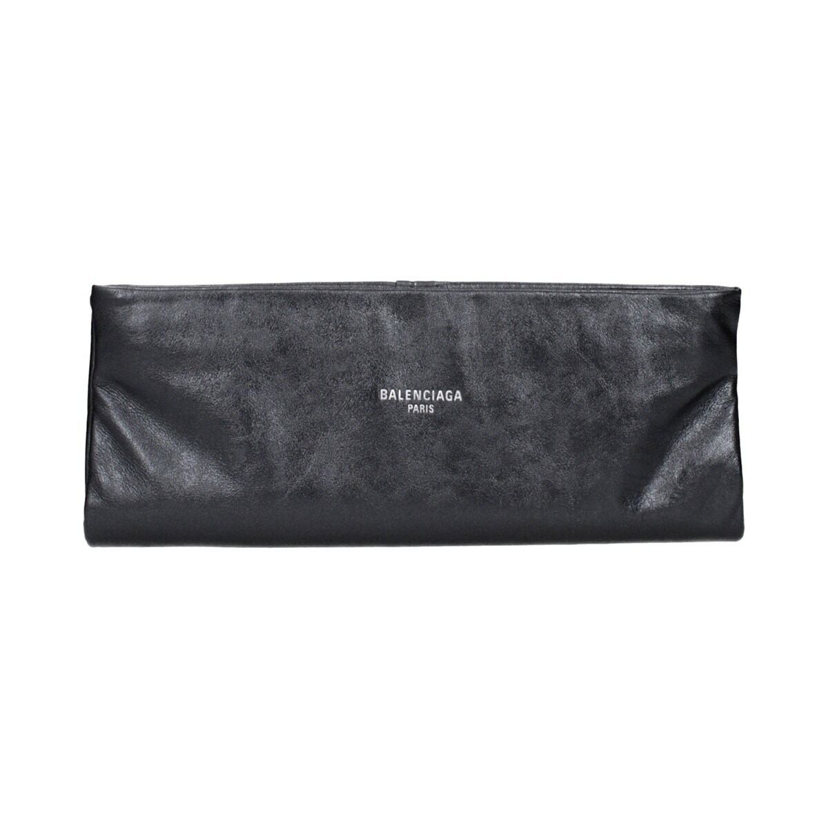 BALENCIAGA バレンシアガ レディース クラッチバッグ レザー グレー