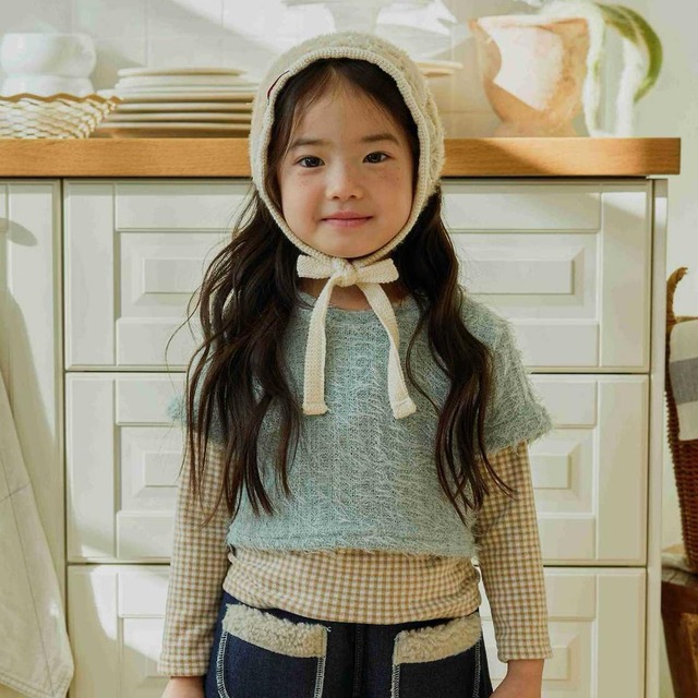 【2点送料無料】«予約»«Urban rabbit» チェックレイヤードセット 2colors