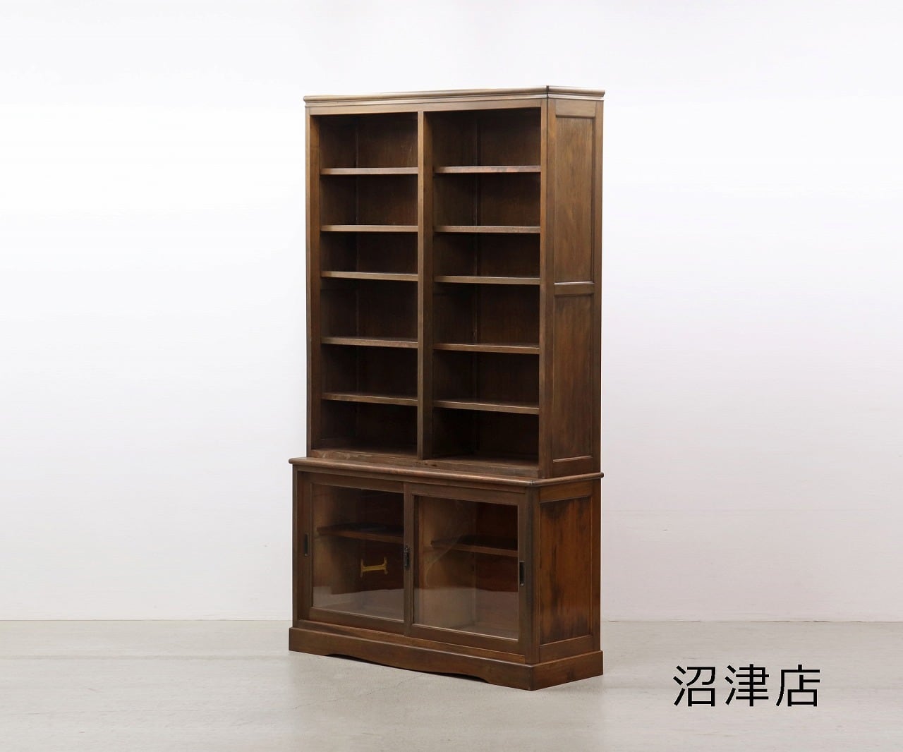 【沼津店】レトロ 大型 キャビネット 食器棚 飾り棚 本棚 収納 店舗什器 ラック RDD11069