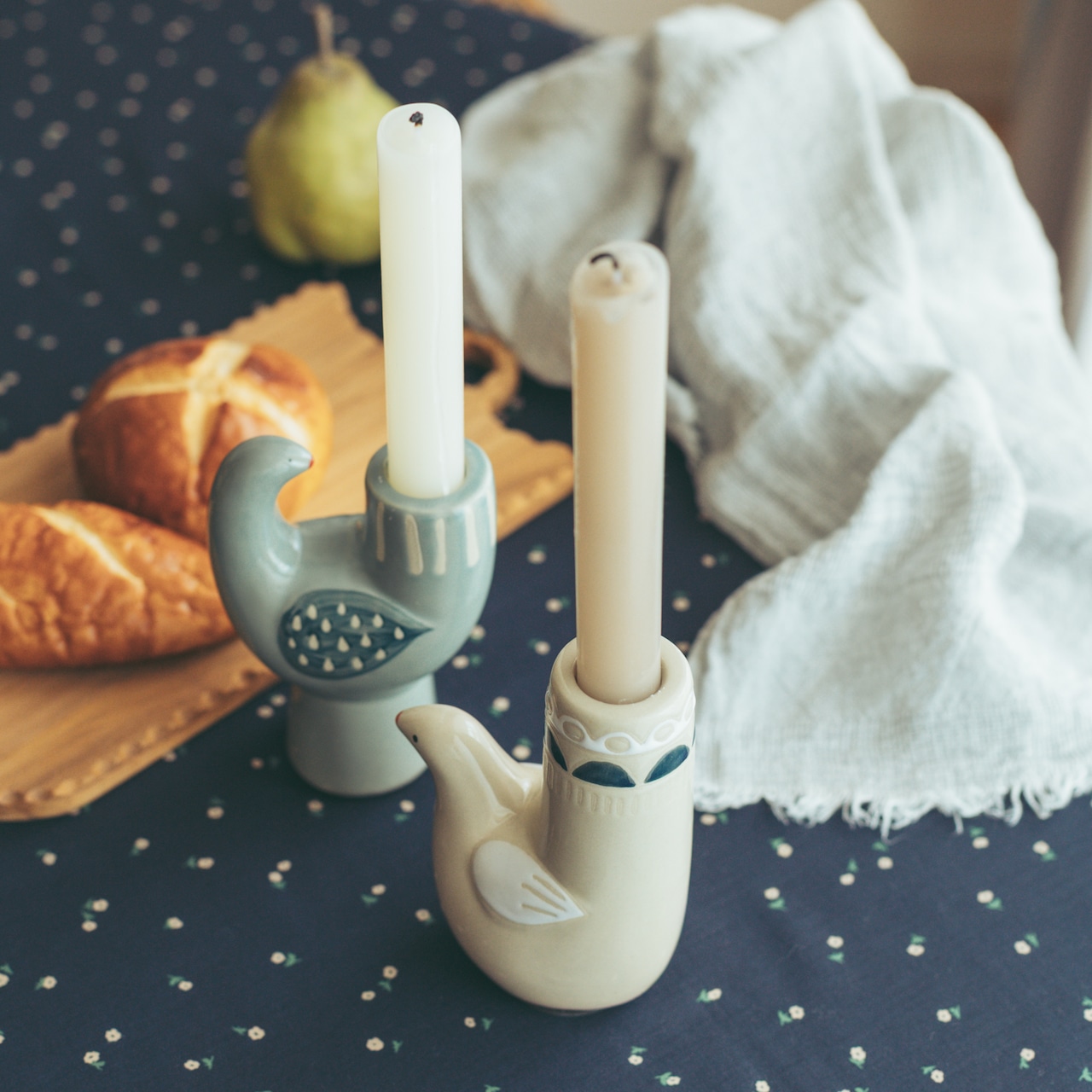 Bird Candle Holder (Blue)