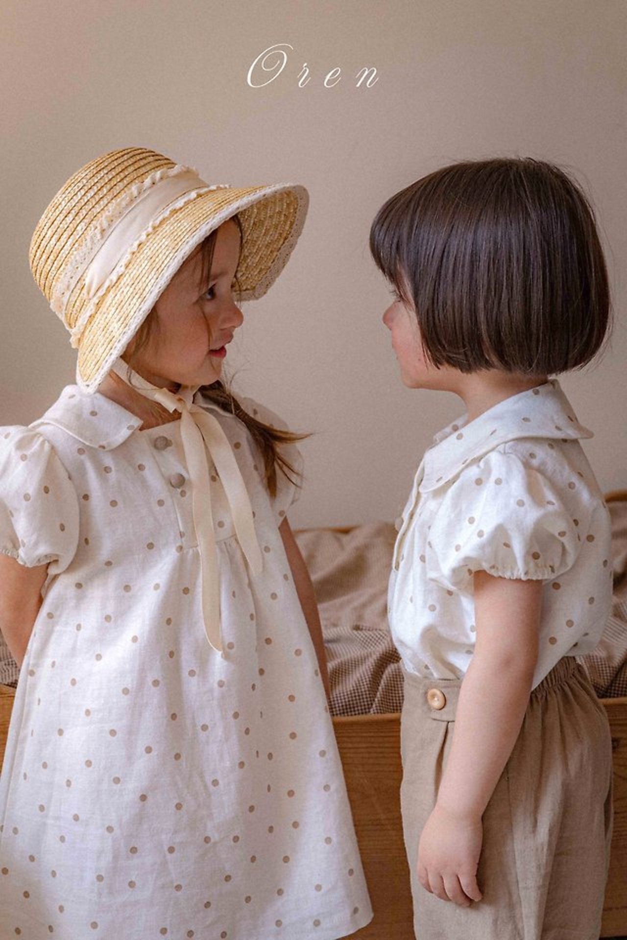 [Oren] Carina Lace Straw Hat / Cap / [오렌] 카리나레이스밀짚모자