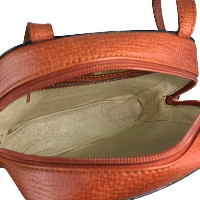 LOEWE ロエベ ショルダーバッグ ブラウン ロゴ型押し レザー vintage ヴィンテージ オールド hhdfi4