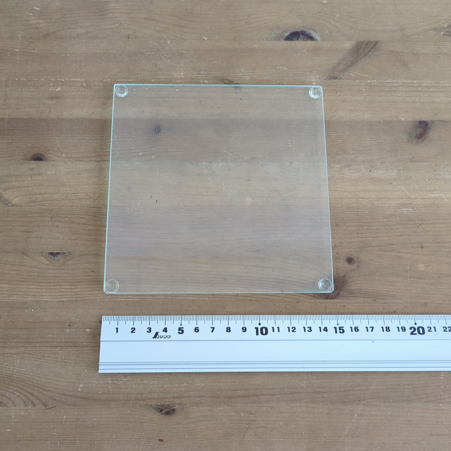 ガラスフタ（148×148×3mm）◇15cm水槽用フタ◇通気クッション付き | 苔