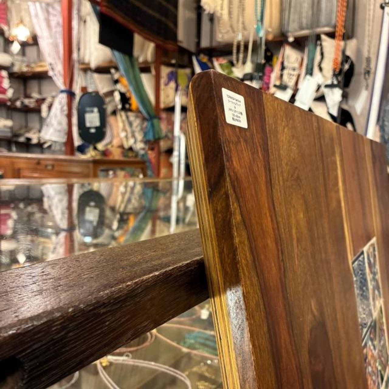 TOPANGA Furniture Sheesham wood and Mexican tile table top, 120x82cm, one-of-a-kind dining table