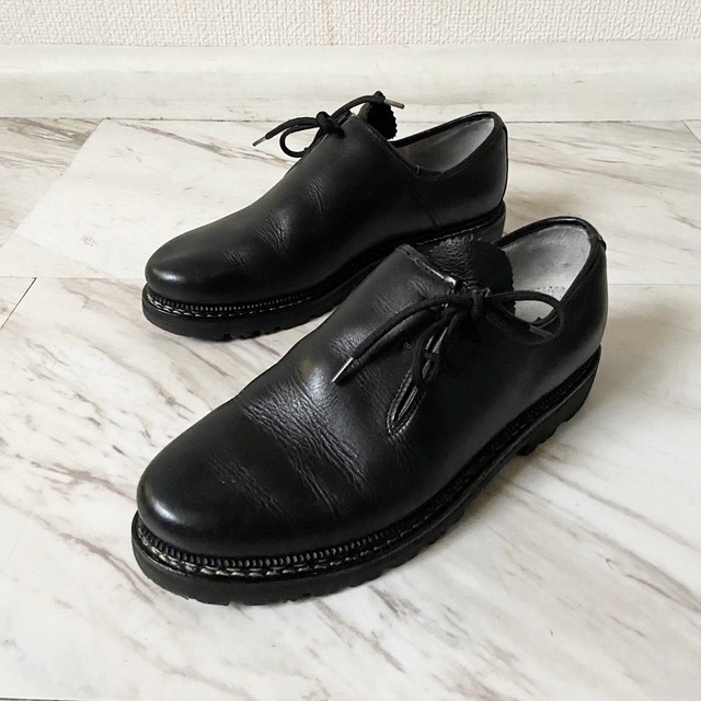 オールブラック meindl black leather Tyrolean shoes | protocol