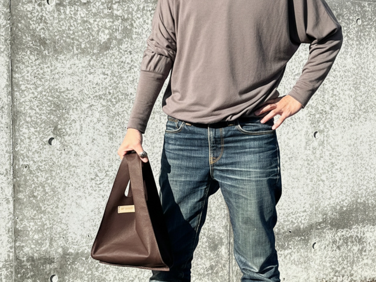 【限定カラー】レジ袋のような革袋・S