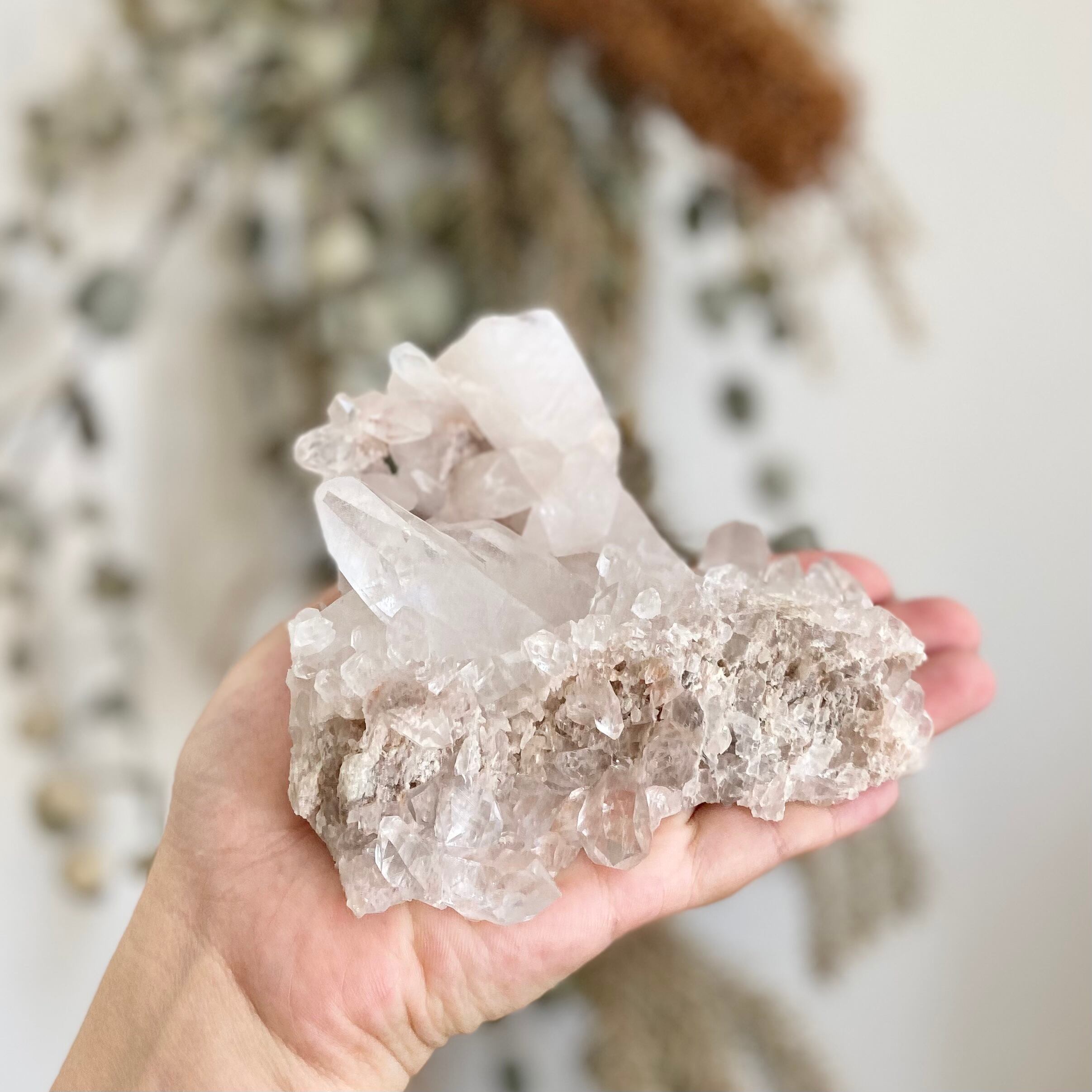 ピンク クォーツ クラスター クリアクォーツ 水晶