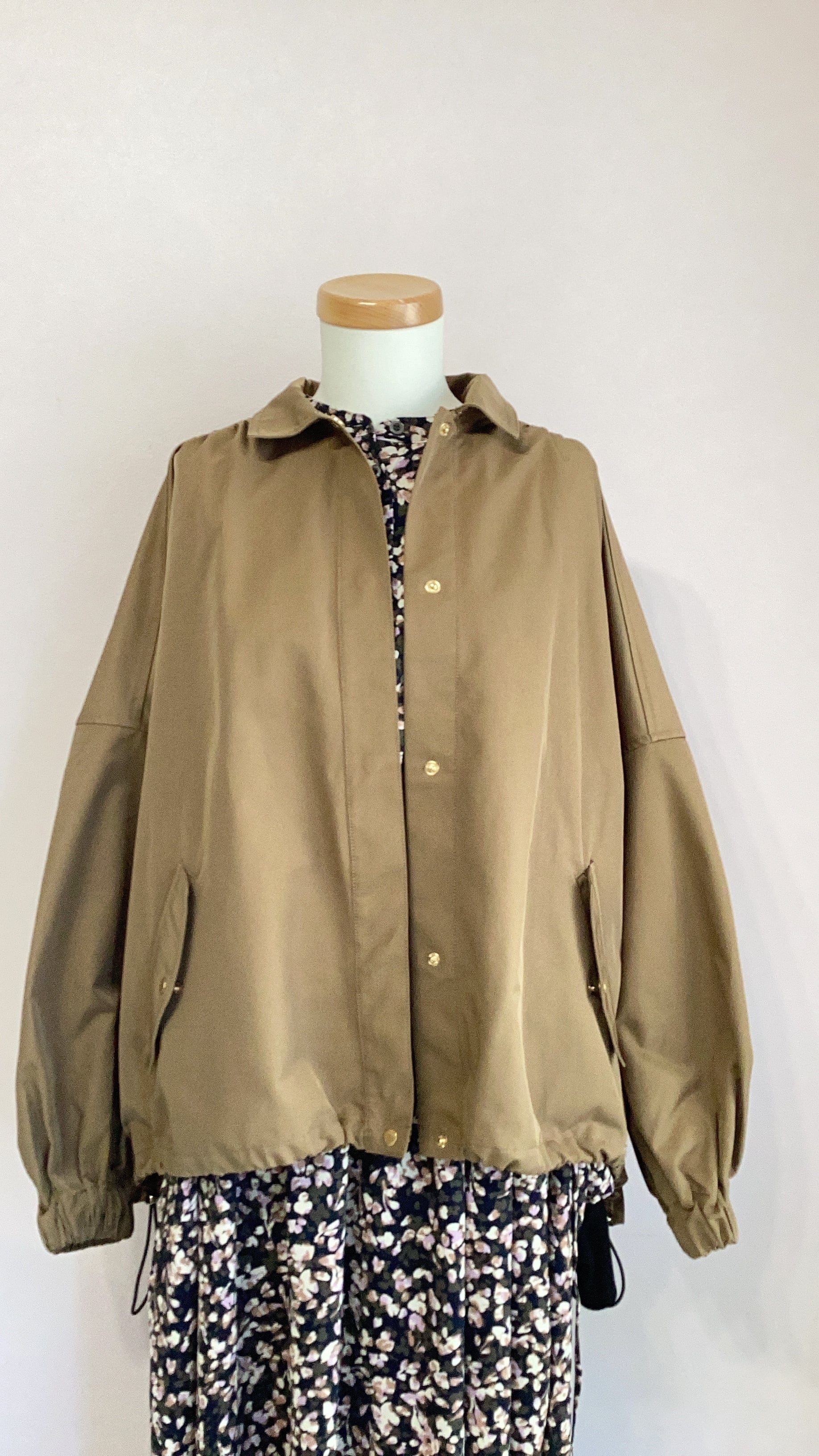 2025秋冬 trois ジャケット T256-83040 フリーサイズ 9号 トロワ ベージュ キャメル