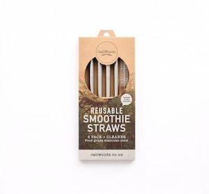 CALIWOODS SMOOTHIE STRAW PACKS SILVER