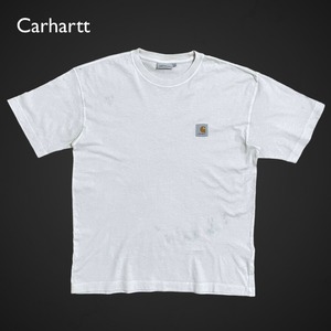 【Carhartt】NELSON T-SHIRT ネルソンTシャツ ナチュラル色 L 半袖 ワンポイント スクエアラベル カーハート US古着