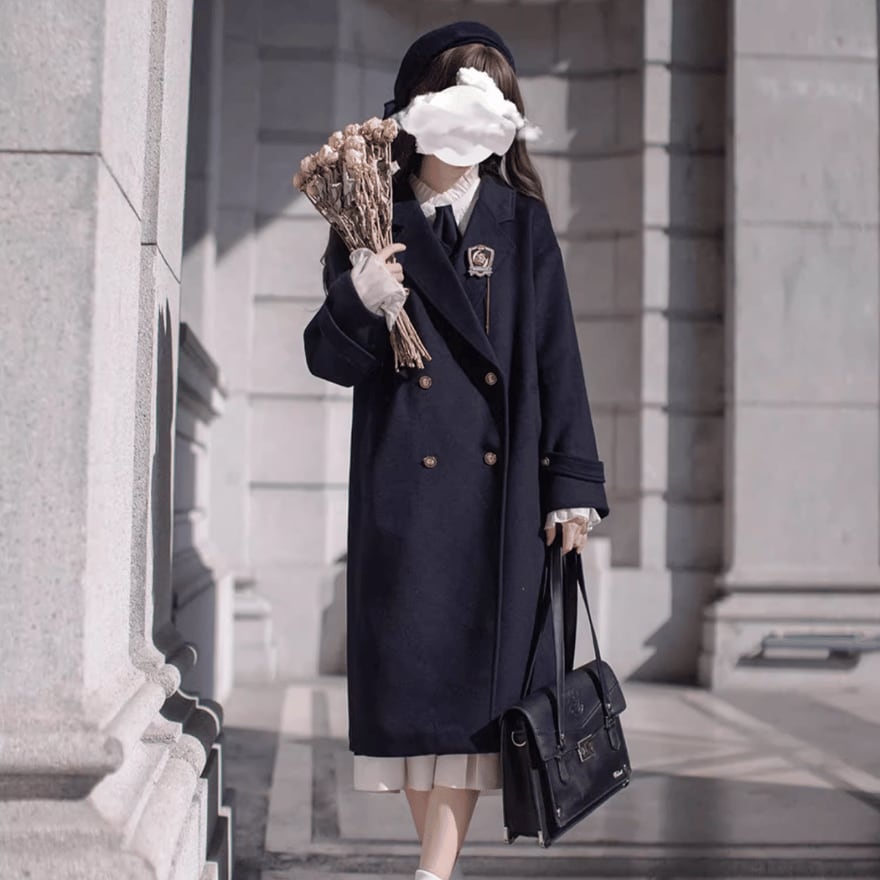 epetice 大航海時代 ネイビー 軍服ロリータ ロングコート ロングマント