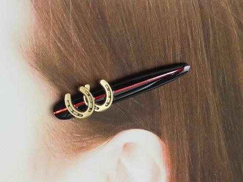 蹄鉄 前髪クリップ ヘアクリップ【オーダー】
