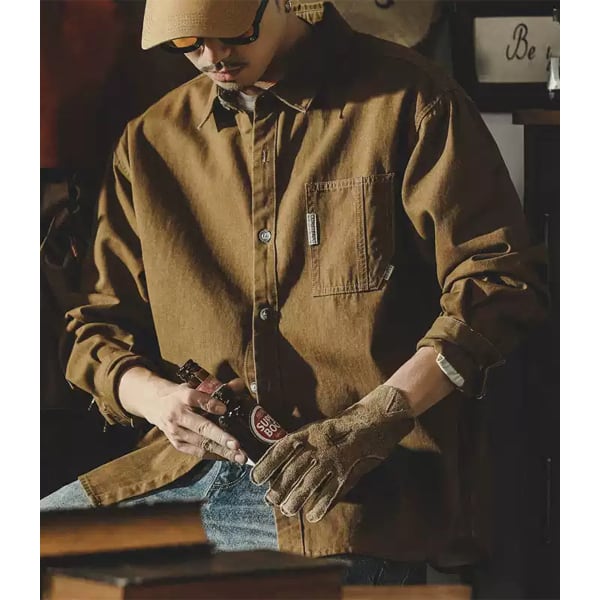 Front pocket design shirt P753