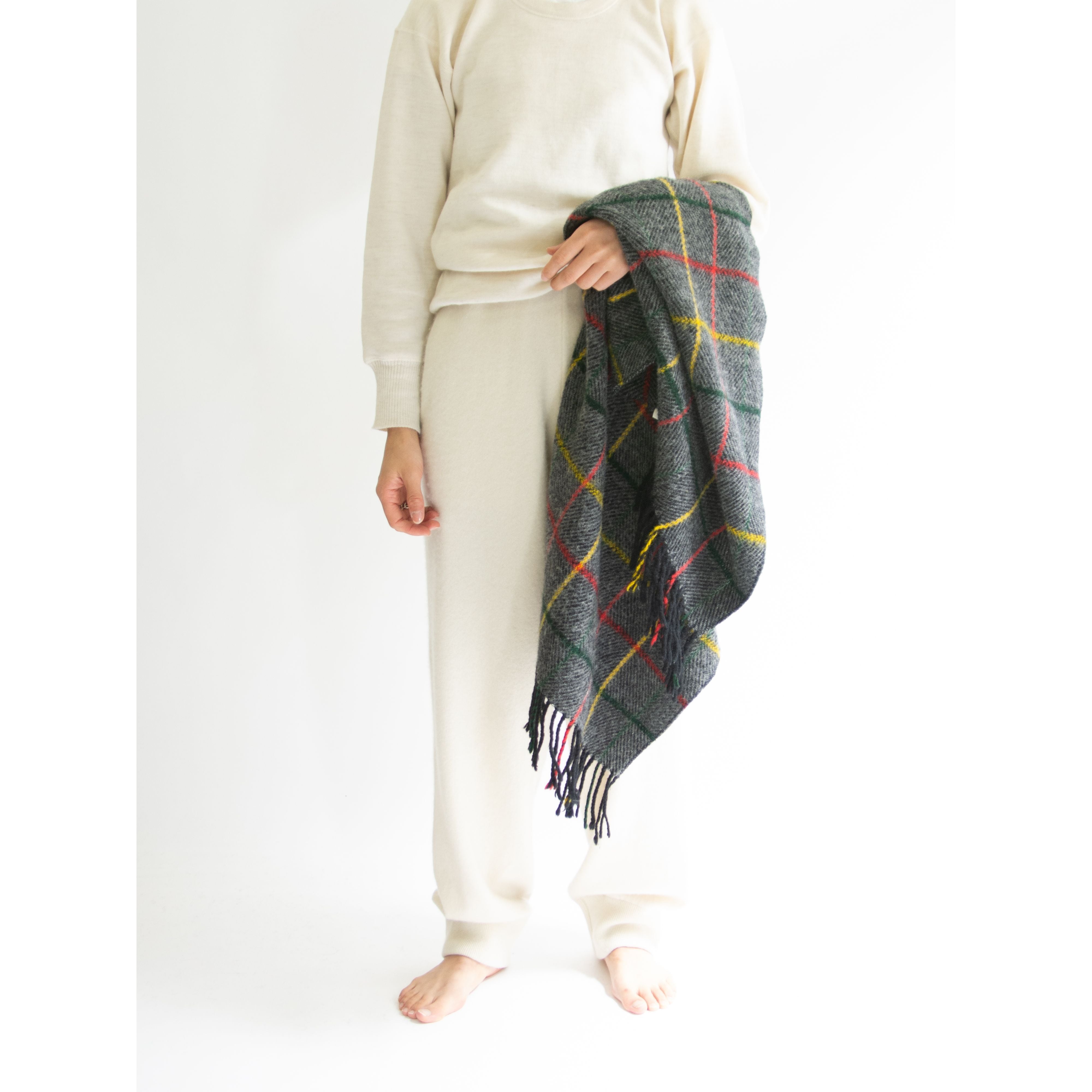 【CREAGARAN】Made in Scotland 100% Wool Check Blanket ...