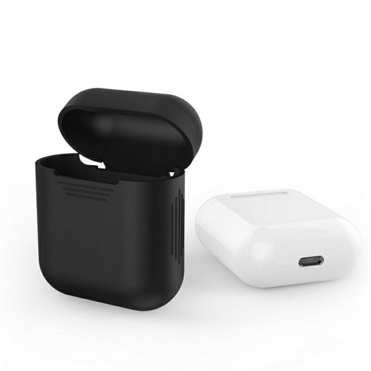 Airpods Airpods2 シリコン ケース カバー ブラック 黒 送料無料 充電 