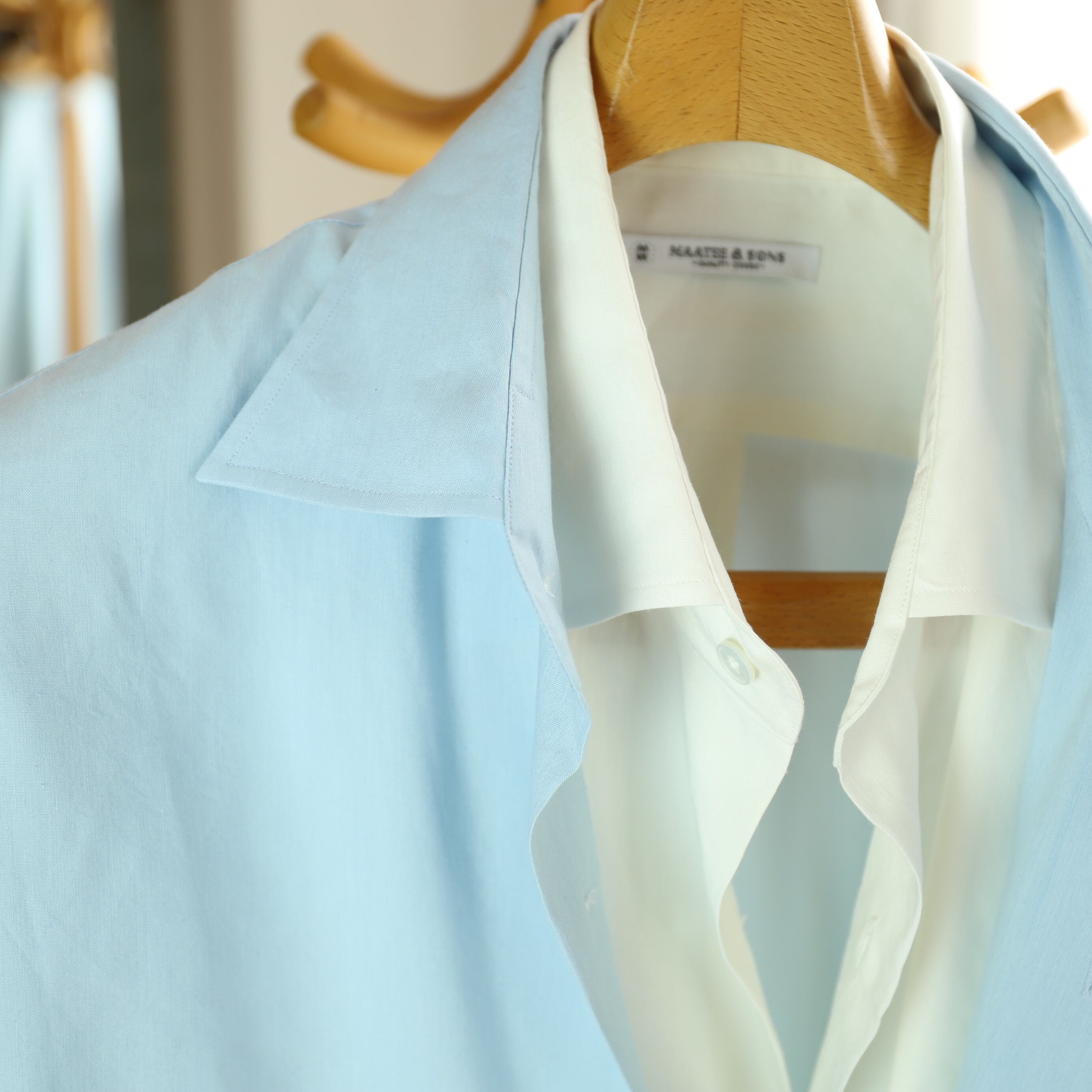 MAATEE&SONS / SEMI WIDE SPREAD SHIRTS 極HEMPSILK | TIBETAN MARKET