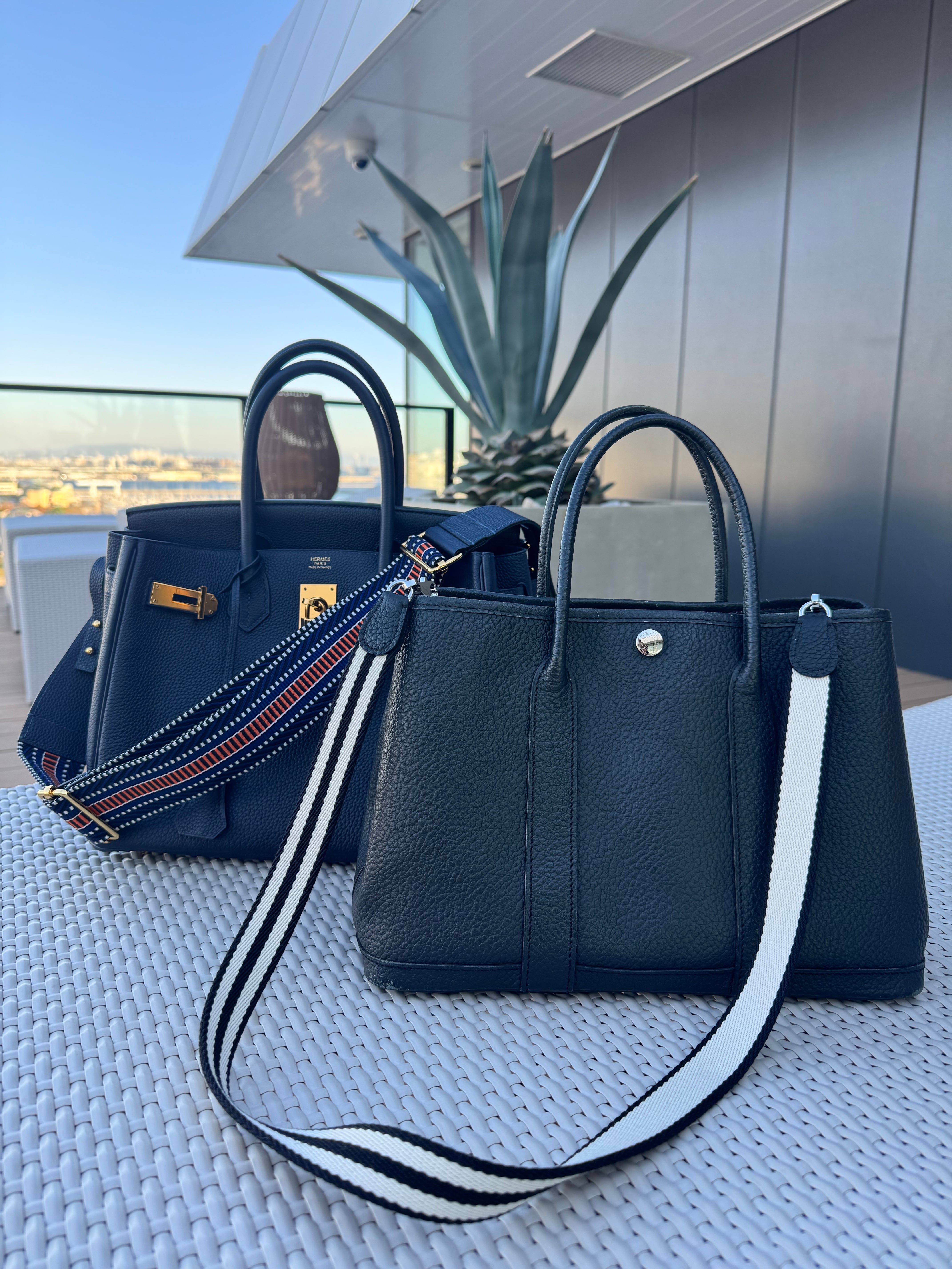 ほぼ未使用 エルメス ガーデンパーティTPM ショルダーストラップ付 黒