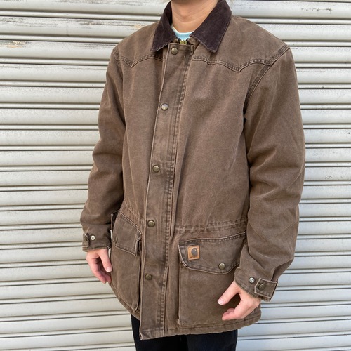Carhartt ウエスタンヨークダックコート M相当 ブラウン
